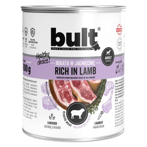 Mokra karma dla psa bogata w jagnięcinę  Bult 800 g