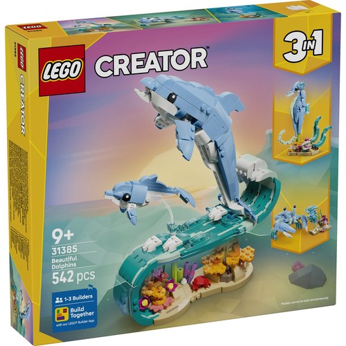 Zestaw konstrukcyjny Creator 3 w 1 Zwierzęta morskie: piękny delfin 31385 LEGO 1 sztuka