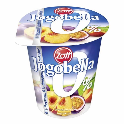 Jogobella Jogurt owocowy 0% tłuszczu 0% dodatków cukru mix smaków Zott 150 g