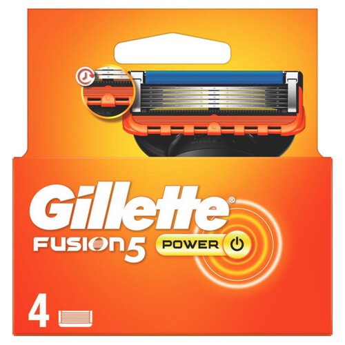 Wkłady fusion power z pięcioma ostrzami Gillette 4 sztuki