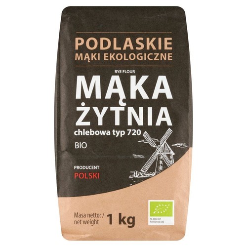 BIO Mąka żytnia. chlebowa  Podlaskie mąki ekologiczne 1 kg