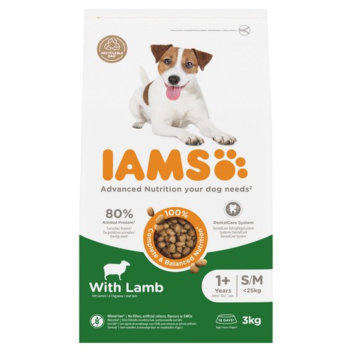 Karma sucha z jagnięciną dla dorosłych psów małych i średnich ras IAMS 3 kg