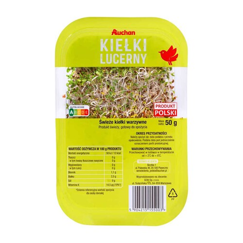 Kiełki lucerny Auchan 50 g