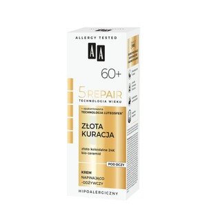 Złota kuracja krem napinająco-odżywczy pod oczy 60+ AA  15 ml