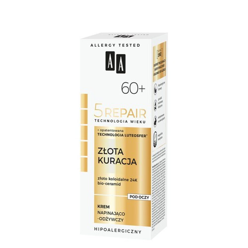 Złota kuracja krem napinająco-odżywczy pod oczy 60+ AA 15 ml