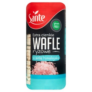 Extra cienkie wafle ryżowe z solą himalajską Sante 110 g