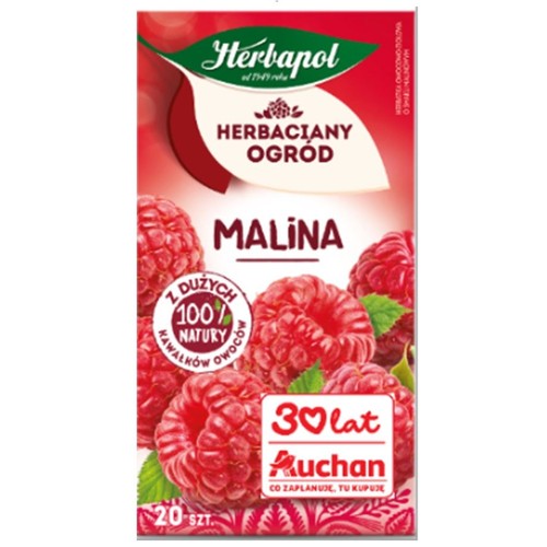 Herbatka owocowo-ziołowa o smaku malinowym Herbapol 20 torebek