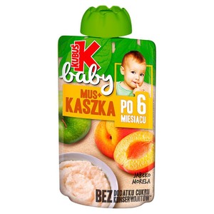 Mus + kaszka jabłko morela po 6 miesiącu Kubuś 100 g