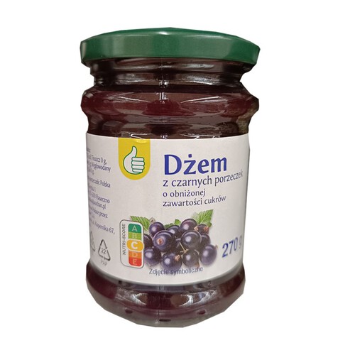 Dżem z czarnej porzeczki Auchan 270 g 