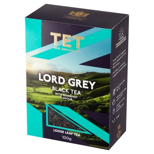 Herbata czarna liściasta Lord Grey z aromatem bergamotki TET 100 g