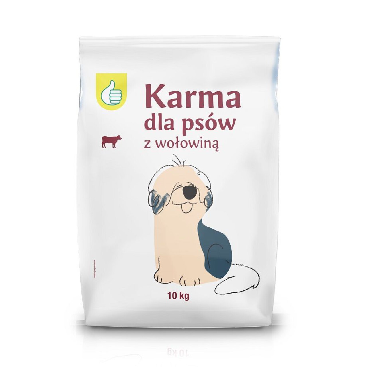 Pełnoporcjowa karma dla psów dorosłych, sucha, z wołowiną Auchan 10 kg