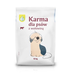 Pełnoporcjowa karma dla psów dorosłych, sucha, z wołowiną Auchan 10 kg