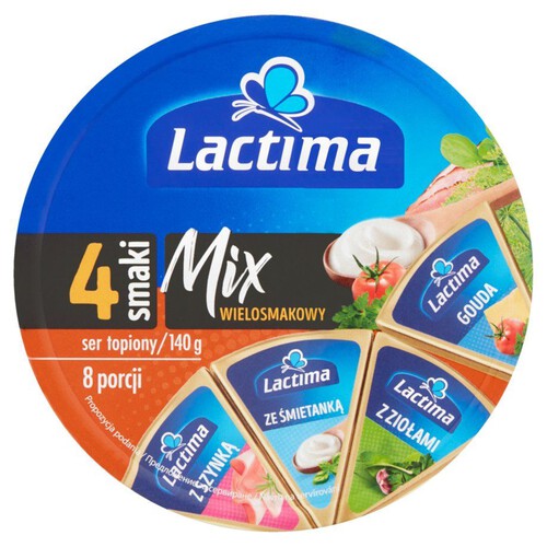 Serek topiony krążek mix wielosmakowy Lactima 140 g