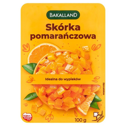 Skórka pomarańczowa kandyzowana Bakalland 100 g