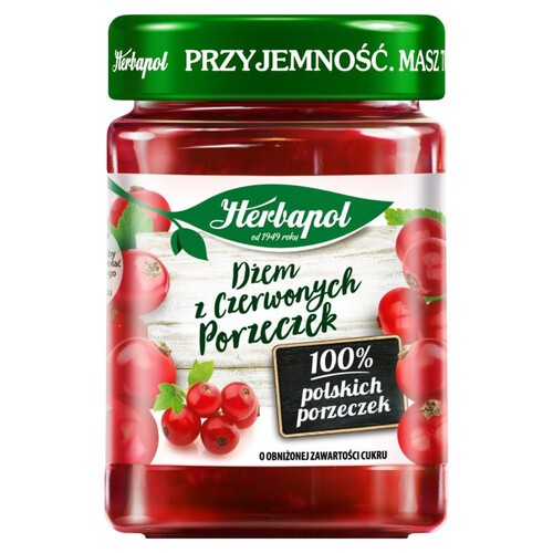 Dżem z czerwonej porzeczki  Herbapol 280 g