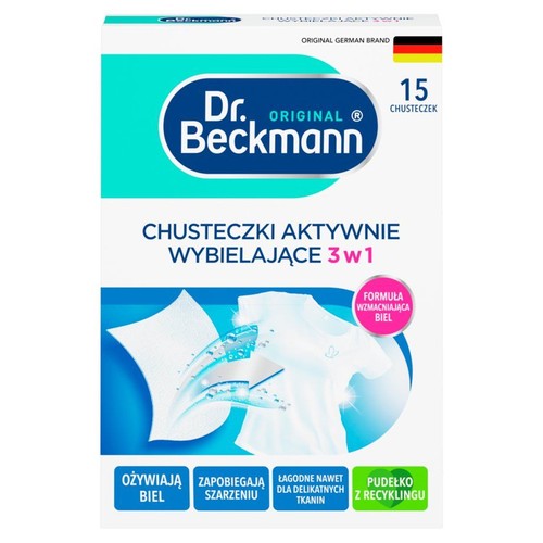 Chusteczki aktywnie wybielające Dr. Beckmann  15 sztuk