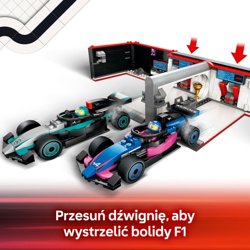 City F1® Garaż i bolidy Mercedes-AMG i Alpine 60444 LEGO 1 sztuka