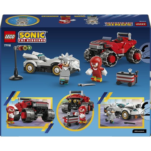 Sonic the Hedgehog™ Silver w samochodzie kontra Knuckles w monster trucku 77118 LEGO 1 sztuka