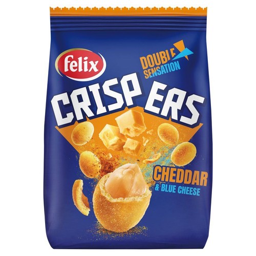 Orzeszki ziemne smażone w skorupce o smaku serowym Crispers Felix 125 g