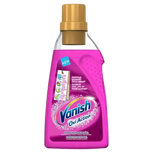 Żel do prania tkanin kolorowych Pink Multi Action Vanish 750 ml