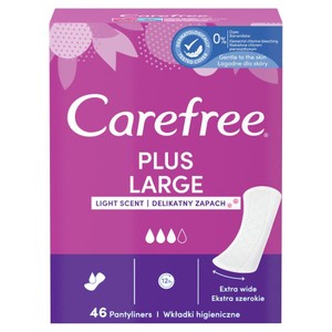 Wkładki higieniczne Plus Large delikatny zapach Carefree 46 sztuk