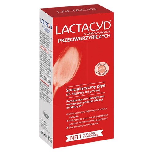 Płyn do higieny intymnej przeciwgrzybiczny Lactacyd 200 ml