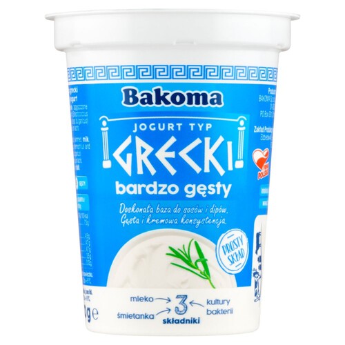 Jogurt naturalny typ grecki Bakoma 370 g