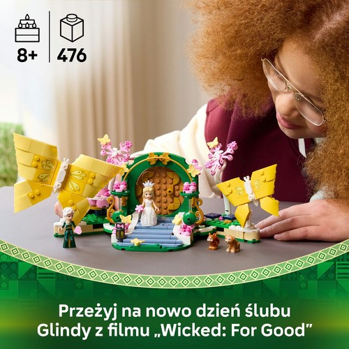 Wicked Dzień ślubu Glindy 75688, zabawka z motylami, do odgrywania ról LEGO 1 sztuka