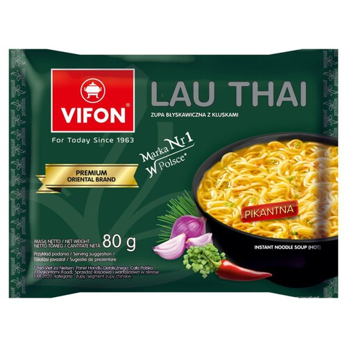 Lau Thai. Zupa błyskawiczna z kluskami (pikantna) Vifon 80 g