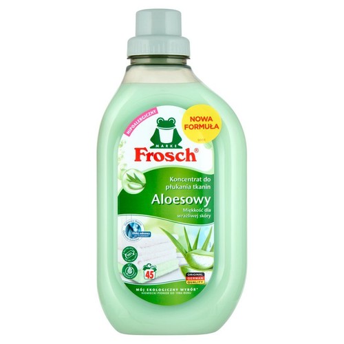 Frosch koncentrat do płukania tkanin Aloesowy. Hipoalergiczny, dla wrażliwej skóry. Nowa formuła.