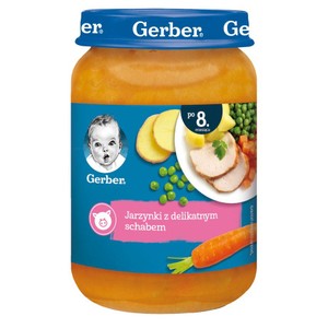 Jarzynki z delikatnym schabem po 8. miesiącu Gerber 190 g
