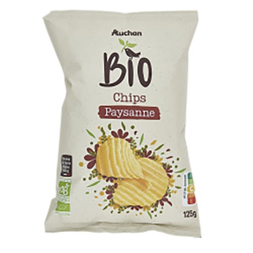 BIO Chipsy ziemniaczane Auchan 125 g