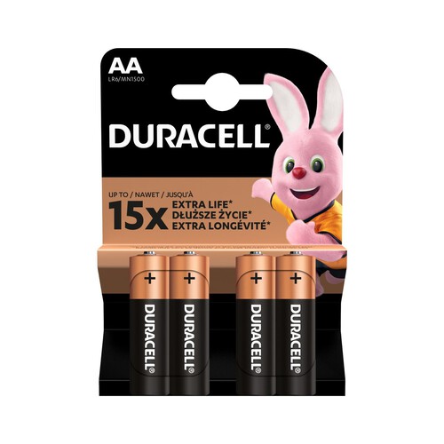 Baterie alkaliczne AA (R6) Duracell 4 sztuki 