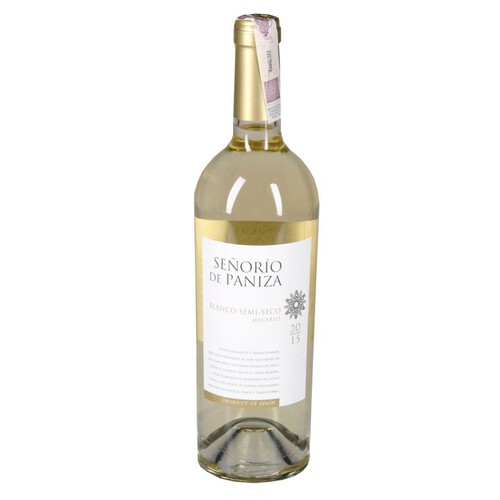 Wino hiszpańskie białe półwytrawne Senorio de Paniza 750 ml