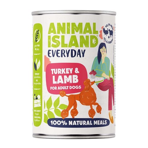Karma mokra dla psów z indykiem i jagnięciną Animal Island 400 g