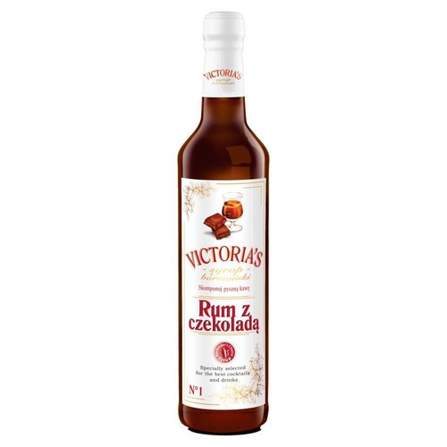 Syrop barmański o smaku rum z czekoladą Victoria Cymes 490 ml