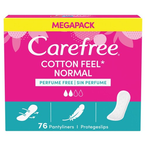 Cotton Feel normal wkładki higieniczne Carefree 76 sztuk