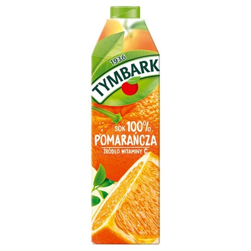 Sok pomarańczowy 100% z zagęszczonego soku Tymbark 1 l
