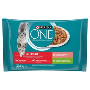Sterilcat karma dla kotów sterylizowanych łosoś PURINA ONE 4 x 85 g