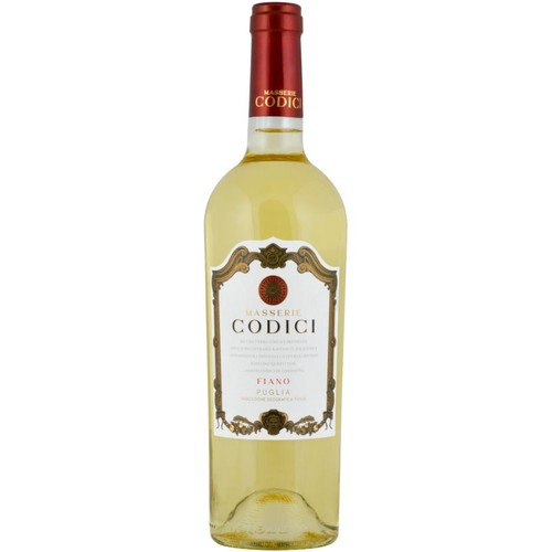 Wino włoskie białe wytrawne Fiano Puglia IGT alk. 12,5% obj. Codici 750 ml