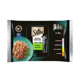Karma pełnoporcjowa dla dorosłych kotów Sheba 4 x 85 g