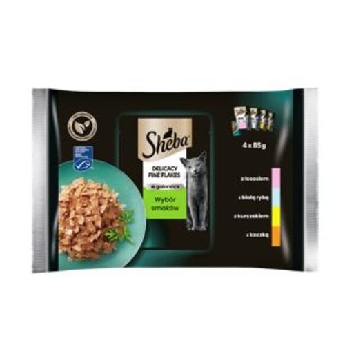 Karma pełnoporcjowa dla dorosłych kotów Sheba 4 x 85 g