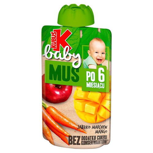 Mus jabłko marchew mango po 6 miesiacu Kubuś 100 g