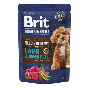 Karma mokra dla psa Premium by Nature jagnięcina z groszkiem Brit 85 g