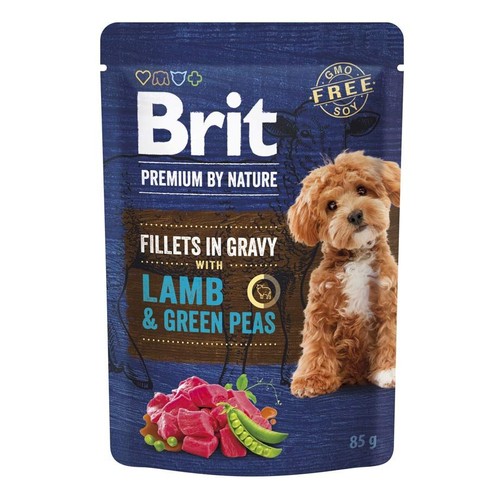 Karma mokra dla psa Premium by Nature jagnięcina z groszkiem Brit 85 g