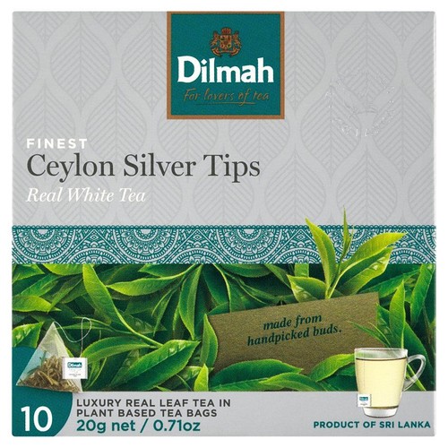 Cejlońska biała herbata Silver Tips Dilmah 10 torebek