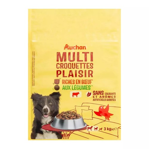 Karma dla psów wołowo-warzywna Auchan 3 kg