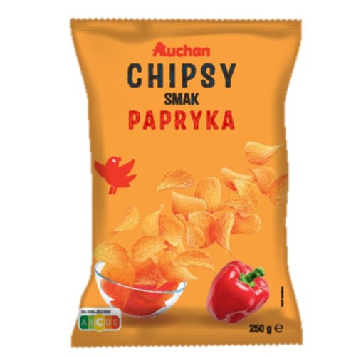 Chipsy o smaku papryki Auchan 250 g