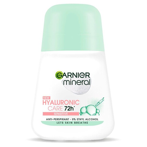 Mineral Antyperspirant roll-on Hyaluronic Care - Sensitive Garnier 50 ml