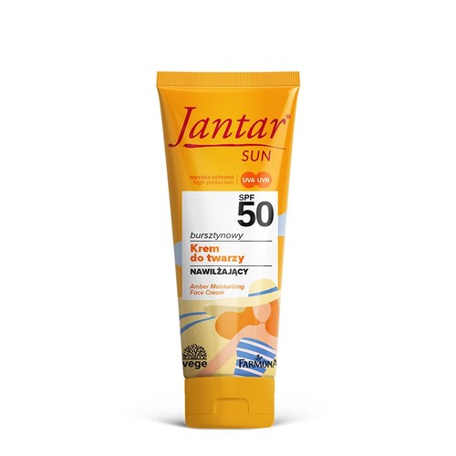 Bursztynowy krem do twarzy SPF 50 Jantar Sun 50 ml